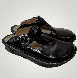 Alegria classic Mary Jane slip on in Patton leather black